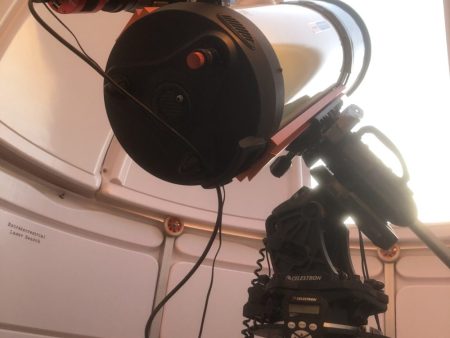 The double, objective prism telescope: A RASA Schmidt telescope and 80mm StellarVue refractor.